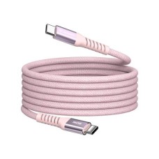 USB kábel, USB-C - USB-C, 1,2 m, 60W, mágneses, VERBATIM, rózsaszín