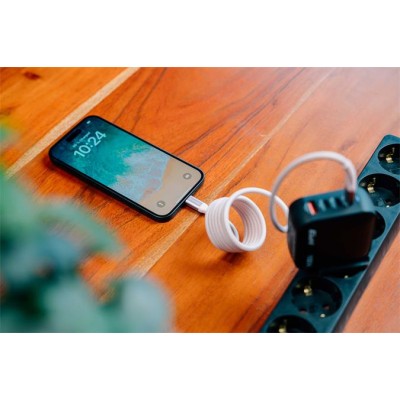 USB kábel, USB-C - USB-C, 1,2 m, 100W, mágneses, VERBATIM, szürke