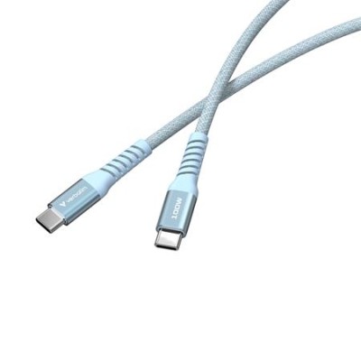 USB kábel, USB-C - USB-C, 1,2 m, 100W, mágneses, VERBATIM, kék