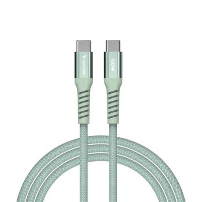USB kábel, USB-C - USB-C, 1,2 m, 60W, mágneses, VERBATIM, zöld