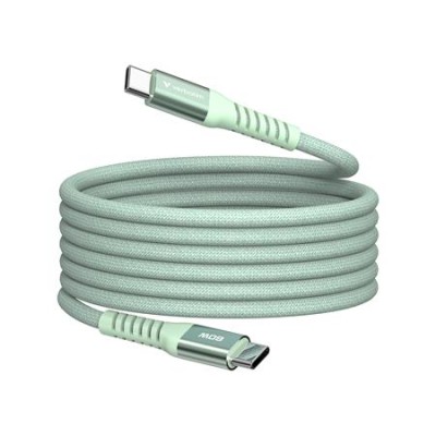 USB kábel, USB-C - USB-C, 1,2 m, 60W, mágneses, VERBATIM, zöld