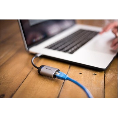 Adapter, USB-C/Gigabit Ethernet, VERBATIM, alumínium-fekete Adapter, USB-C/Gigabit Ethernet, VERBATIM, alumínium-fekete