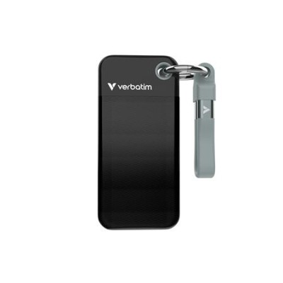SSD (külső memória) 1TB, USB 3.2 Gen2, VERBATIM "Pocket SSD", fekete/szürke