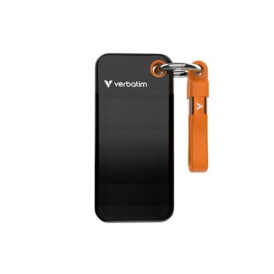 SSD (külső memória) 1TB, USB 3.2 Gen2, VERBATIM "Pocket SSD", fekete/narancs