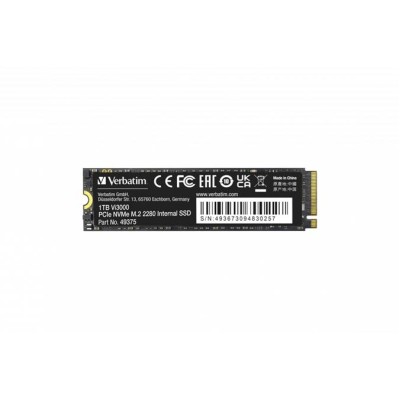 SSD (belső memória), 1TB, PCIe NVMe M2, 3300/1300 MB/s, VERBATIM "Vi3000" SSD (belső memória), 1TB, PCIe NVMe M2, 3300/1300 MB/s, VERBATIM "Vi3000"