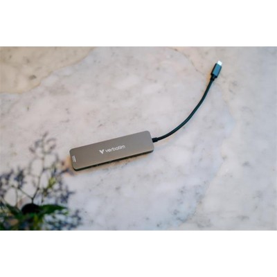 USB elosztó-HUB, USB-C /2xUSB-A, HDMI, USB-C, SD, MicroSD, VERBATIM USB elosztó-HUB, USB-C /2xUSB-A, HDMI, USB-C, SD, MicroSD, VERBATIM