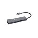 USB elosztó-HUB, USB-C /2xUSB-A, HDMI, USB-C, SD, MicroSD, VERBATIM