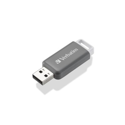 Pendrive, 128GB, USB 2.0, VERBATIM "Databar", szürke