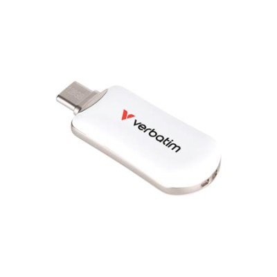 Pendrive, 128GB, USB-C 3.2 Gen1, VERBATIM "Plectra", fehér Pendrive, 128GB, USB-C 3.2 Gen1, VERBATIM "Plectra", fehér