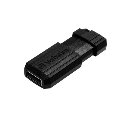 Pendrive, 16GB, USB 2.0, 10/4MB/sec, VERBATIM "PinStripe", fekete