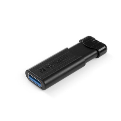 Pendrive, 32GB, USB 3.2, VERBATIM "Pinstripe", fekete