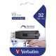 Pendrive, 32GB, USB 3.2, 60/12MB/s, VERBATIM "V3", fekete-szürke