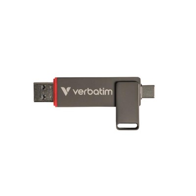Pendrive, 512GB, USB-A/C 3.2 Gen1, VERBATIM "Dual QuickStick", fekete