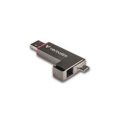 Pendrive, 512GB, USB-A/C 3.2 Gen1, VERBATIM "Dual QuickStick", fekete