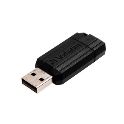 Pendrive, 8GB, USB 2.0, 10/4MB/sec, VERBATIM "PinStripe", fekete