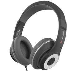 Fejhallgató, mikrofonnal, USB-C, VERBATIM "TruSound Headset", fekete