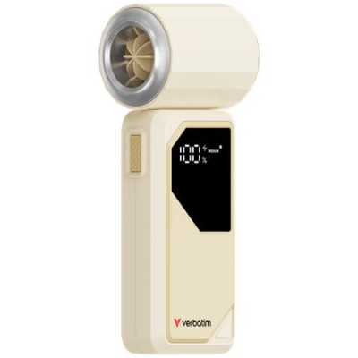 Kézi ventilátor, VERBTIM "Cool’n’Go AirJet", fehér-ezüst