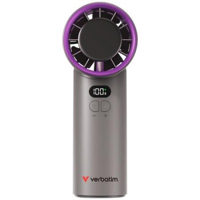 Kézi ventilátor, VERBATIM "Cool’n’Go IceTouch", szürke-lila