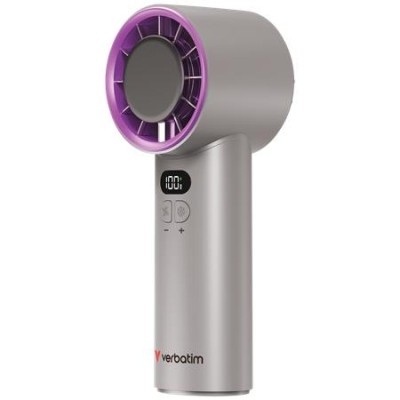 Kézi ventilátor, VERBATIM "Cool’n’Go IceTouch", szürke-lila