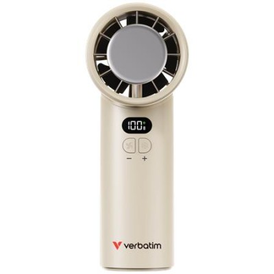 Kézi ventilátor, VERBTIM "Cool’n’Go IceTouch", fehér-ezüst Kézi ventilátor, VERBTIM "Cool’n’Go IceTouch", fehér-ezüst