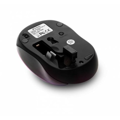 Egér, vezeték nélküli, optikai, közepes méret, USB, VERBATIM "Go", ciklámen
