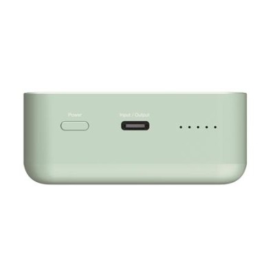 Power bank, mágneses (vezeték nélküli), 20.000mAh, VERBATIM "Charge n Go Essentials", zöld