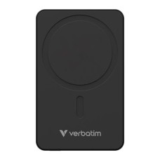 Power bank, mágneses (vezeték nélküli), 10.000mAh, VERBATIM "Charge n Go Essentials", fekete