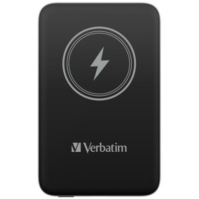 Power bank, mágneses (vezeték nélküli), 10.000mAh, VERBATIM "MCP-10, fekete