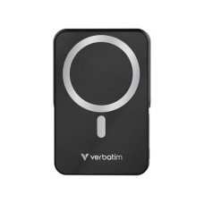 Power bank, mágneses (vezeték nélküli), 10.000mAh, VERBATIM "Charge n Go", fekete