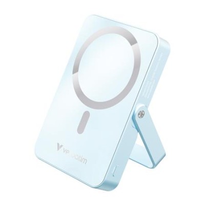 Power bank, mágneses (vezeték nélküli), 10.000mAh, VERBATIM "Charge n Go", kék