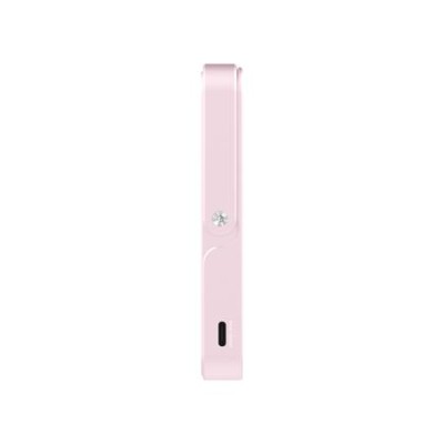 Power bank, mágneses (vezeték nélküli), 10.000mAh, VERBATIM "Charge n Go", rózsaszín