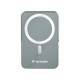 Power bank, mágneses (vezeték nélküli), 10.000mAh, VERBATIM "Charge n Go", szürke
