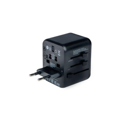 Utazó adapter, univerzális, 2xUSB, VERBATIM "UTA-01"