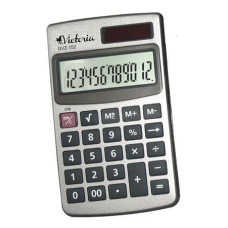 Zsebszámológép, 12 számjegy, fém ház, VICTORIA OFFICE, "GVZ-152"