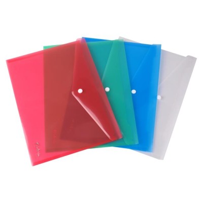 Irattartó tasak, A4, PP, patentos, VICTORIA OFFICE, áttetsző
