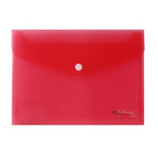 Irattartó tasak, A5, PP, patentos, VICTORIA OFFICE, piros