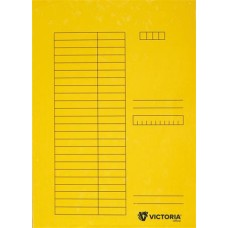 Pólyás dosszié, karton, A4, VICTORIA OFFICE, sárga
