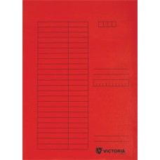 Pólyás dosszié, karton, A4, VICTORIA OFFICE, piros