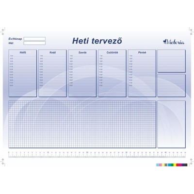 Könyökalátét, 470x330 mm, heti tervezővel, VICTORIA OFFICE