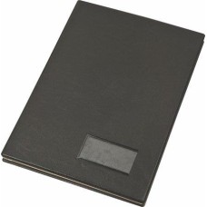 Aláírókönyv, A4, 20 részes, karton, műbőr hatású borító, VICTORIA OFFICE, fekete