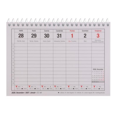 Naptár, asztali, 23TA, VICTORIA OFFICE (2027 évi)