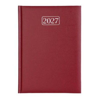 Naptár, tervező, A5, napi, VICTORIA OFFICE "Chrono", bordó (2027 évi)