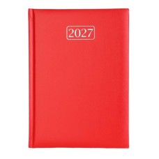 Naptár, tervező, A5, napi, VICTORIA OFFICE "Chrono", piros (2027 évi)