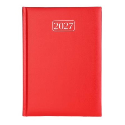 Naptár, tervező, A5, napi, VICTORIA OFFICE "Chrono", piros (2027 évi)