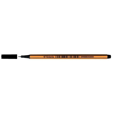 Tűfilc, 0,4 mm, VICTORIA OFFICE,"Slim", fekete
