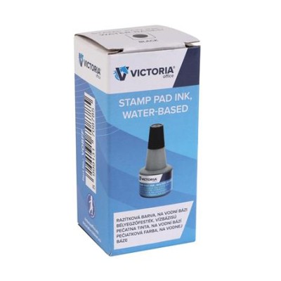 Bélyegzőfesték, 30 ml, VICTORIA OFFICE, fekete