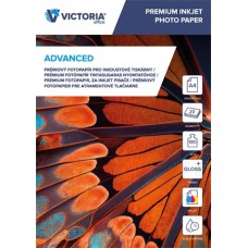 Fotópapír, tintasugaras, A4, 180 g, fényes, VICTORIA PAPER "Advanced"