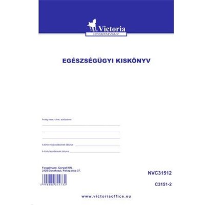 Nyomtatvány, egészségügyi kiskönyv, A6, VICTORIA PAPER "C.3151-2"