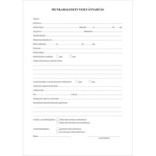 Nyomtatvány, munkabaleseti nyilvántartó napló, 32 oldal, A4, VICTORIA PAPER, 10 tömb/csomag