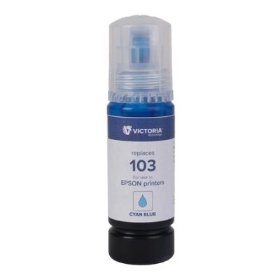 T00S24A Tinta EcoTank L3110, L3150, L1110 nyomtatókhoz, VICTORIA TECHNOLOGY 103, cián, 65 ml